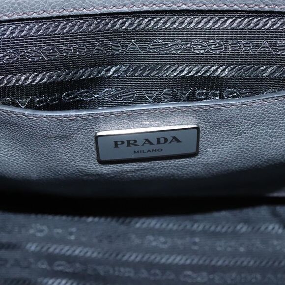 Prada Twin Zip Grey Suede Handbag (Pre-Owned) - Picture 15 of 16